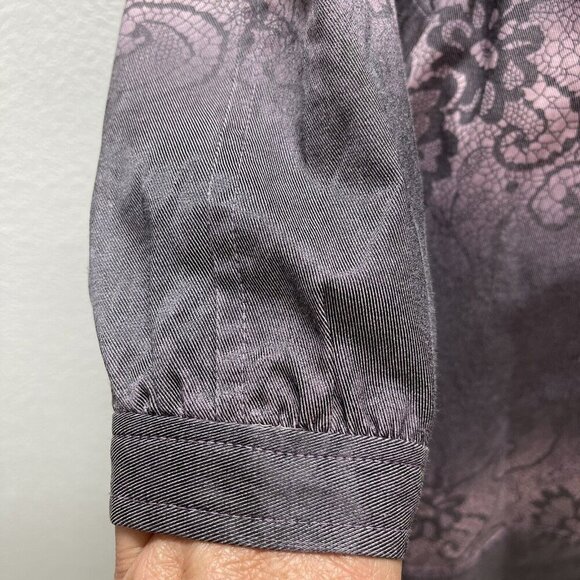 Jade Melody Tam Womens Small Cotton Blend Mid-lengthTrench Coat Purple Lavendar - Picture 11 of 11